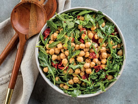 Warm Chickpea Salad & Wilted Arugula