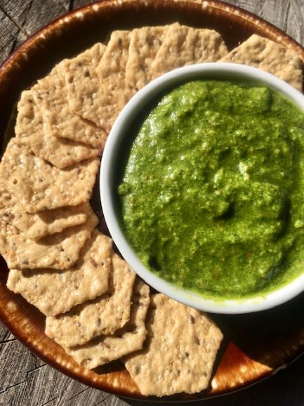 Arugula and Toasted Almond Pesto